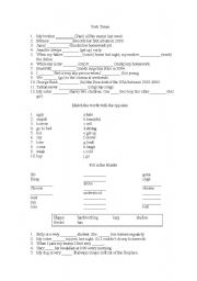 English Worksheet: A short revision