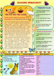 English Worksheet: Reading