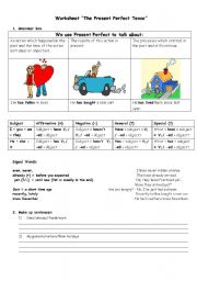 English Worksheet: Present Perfect Tense