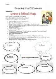 English Worksheet: Design your own TV programme