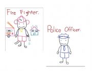 English Worksheet: Professions Flashcards 