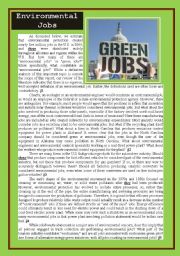 English Worksheet: Environmental Jobs