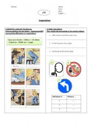 English Worksheet: Imperatives test