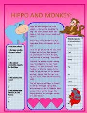 hippo and monkey