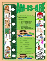 English Worksheet: am-is-are
