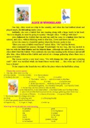 English Worksheet: Alice in Wonderland