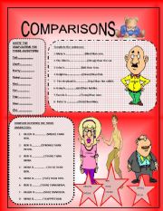 English Worksheet: comparatives