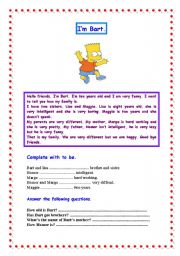 English Worksheet: IM BART