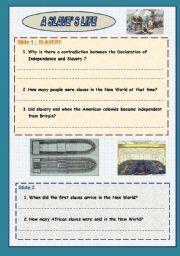 English Worksheet: A SLAVES LIFE - READING & LISTENING + LINK  Part 1: slides 1 to 8