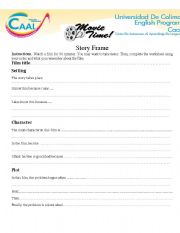 English Worksheet: Movie Report