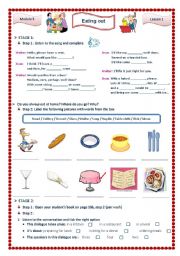 English Worksheet: EATING OUT / AT THE RESTAURANT