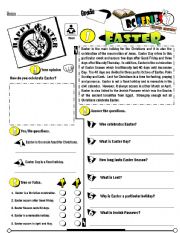 English Worksheet: RC Series_Level 01_Easter Edition 01 Easter  (Fully Editable + Key)