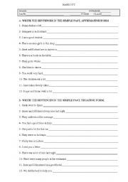 English Worksheet: Simple Past