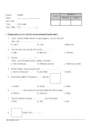 English Worksheet: worksheet