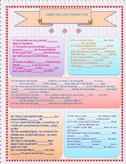 English Worksheet: Gerund and infiniive