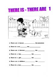 English Worksheet: THERE IS - THERE ARE