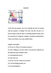 English Worksheet: Giving Directions