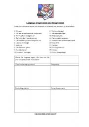 English Worksheet: Language of Agreement & Disagreement