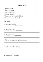 English Worksheet: Fat Cat