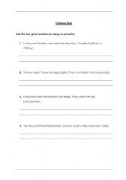 English Worksheet: Connectors2