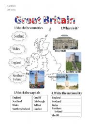 English Worksheet: The UK