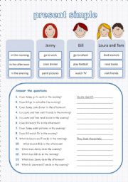 English Worksheet: present simple