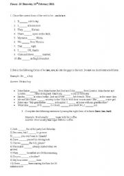 English Worksheet: The verb TO BE and TO HAVE