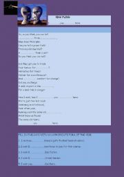 English Worksheet: I wish you were here song+an exercise (wish)