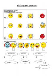 English Worksheet: Feelings and emotions