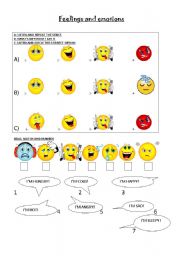 English worksheet: Feelings and emotions