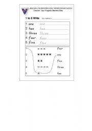 English Worksheet: numbers