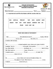 English Worksheet: simple past