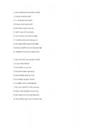 English Worksheet: FIND MISTAKES