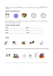 English worksheet: daily routine