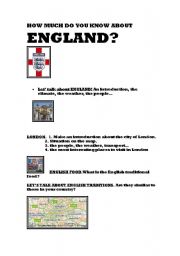 English Worksheet: ABOUT ENGLAND