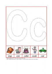English worksheet: Phonic Recognition Cc