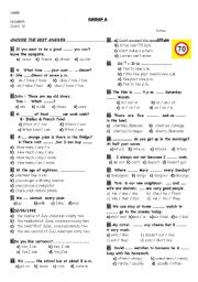 English Worksheet: simple present