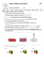 States of Matter Test