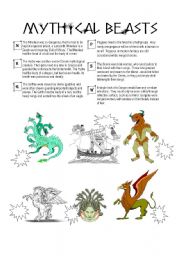 English Worksheet: Mythical Beasts