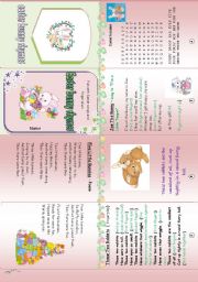 English Worksheet: Easter rhyme ,poem and fingerplay minibook