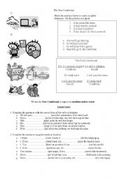 English Worksheet: The First Conditional