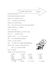 English worksheet: DIALOGUE
