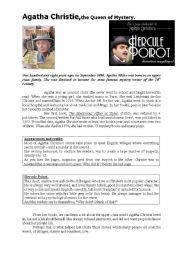 English Worksheet: Agatha Christie, the queen of mystery