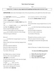 English Worksheet: Dont tell me - Avril lavigne