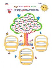 English Worksheet: NOUN -The Word Apple Tree