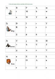 English worksheet: The Alphabet - matching exercise