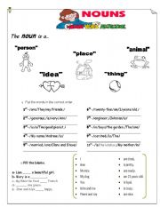 English Worksheet: Nouns & word order