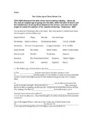 English Worksheet: American Cinema 1920s Test