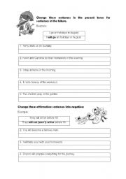 English worksheet: Future worksheets