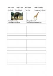 English worksheet: animals